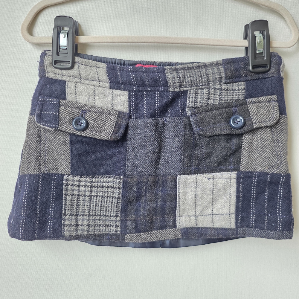 GAP Kids Patchwork Skirt - Blue and Gray
